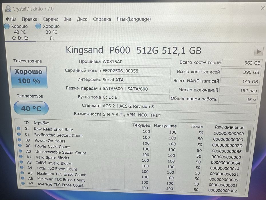 Новые SSD m2 512