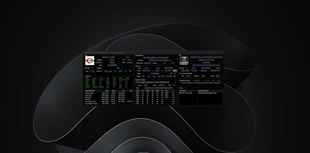 PC Gaming Ryzen 5 7600X , RTX 3070 ,32Gb DDR5