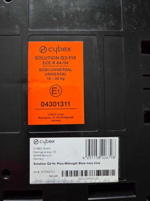 Scaun auto Cybex Platinum Solution Q3-Fix Plus, Midnight Blue