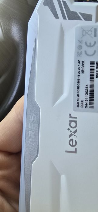 Ddr4 Lexar Ares  3866 cl18  white 16gb (2x8)kit