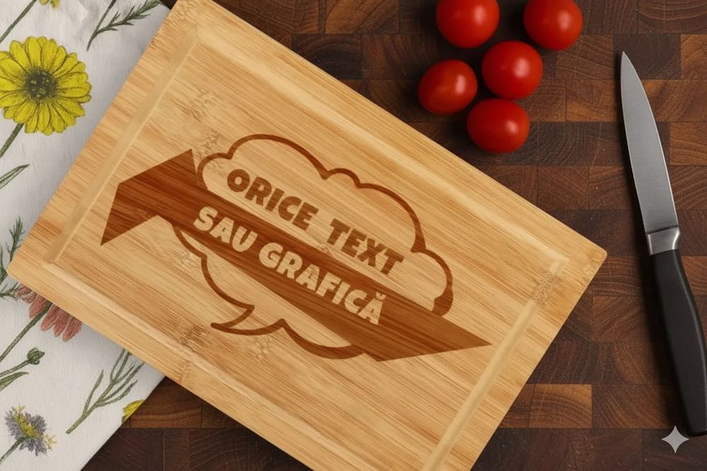 Tocător lemn personalizat orice model + factură + transport gratis