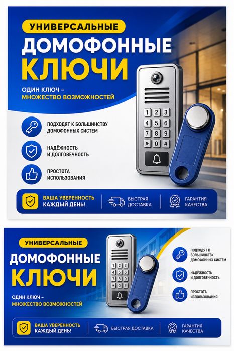 Универсальные домофонные ключи
