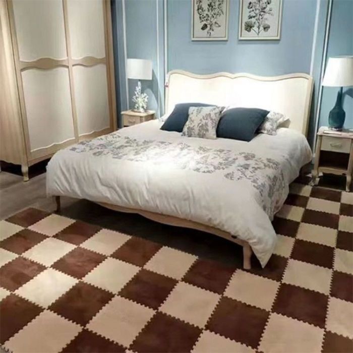 Плюшена подложка за под от пяна- мек пъзел килим, комплект от 10 части