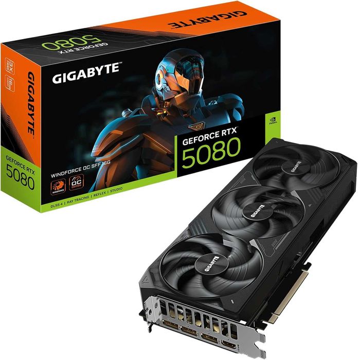 Видеокарта GIGABYTE WINDFORCE GeForce RTX 5080 16 ГБ GDDR7