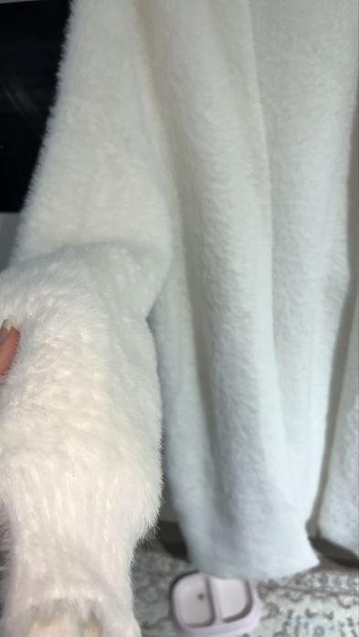 Белый кардиган из альпаки