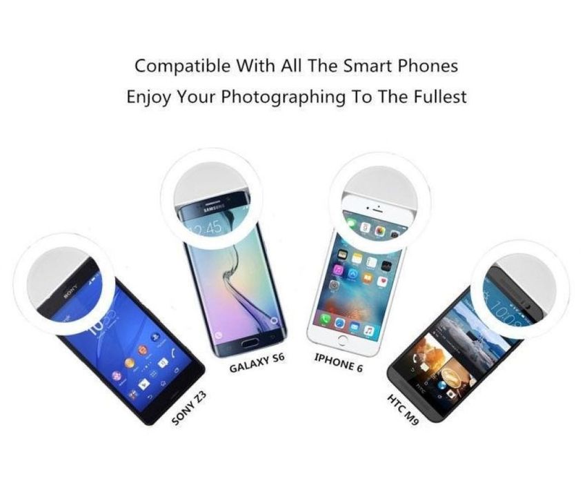 Кръгла селфи светкавица с LED светлина