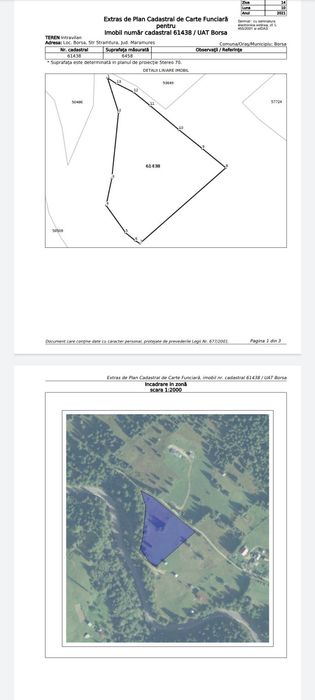 Vând teren intravilan Borsa Maramureș