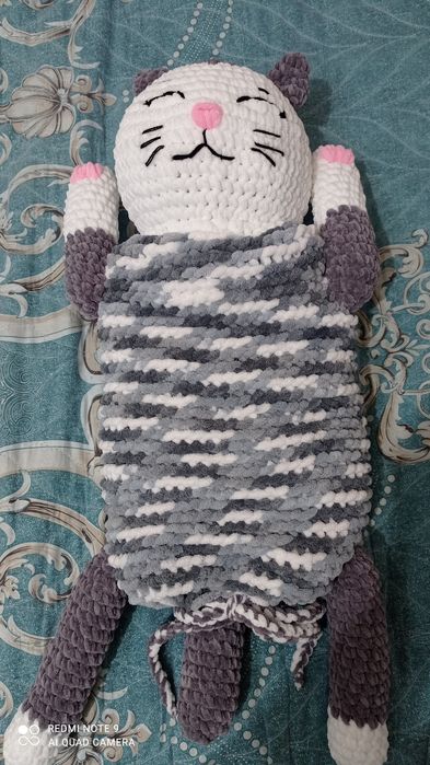 Котик-пижамница-игрушка ручная работа