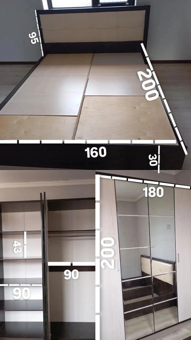 Кровать с шкафом