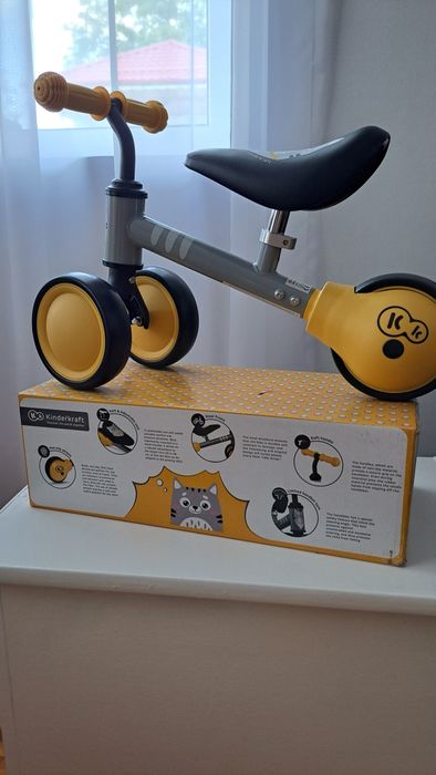 Tricicleta fara pedale Kinderkraft - Cutie, galben
