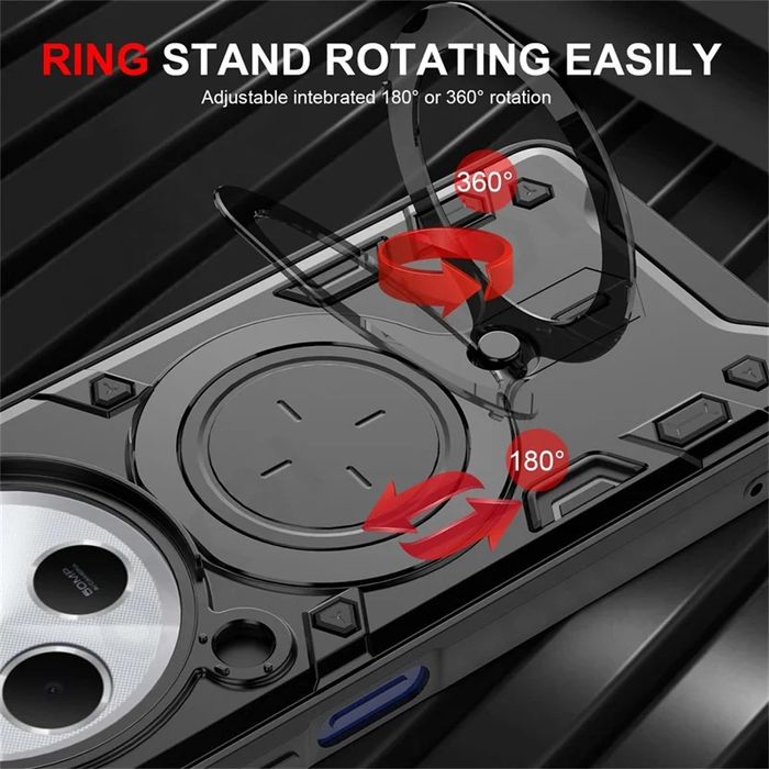 Honor Magic 8 7 6 Lite Pro / GIANT RING Удароустойчив кейс с пръстен