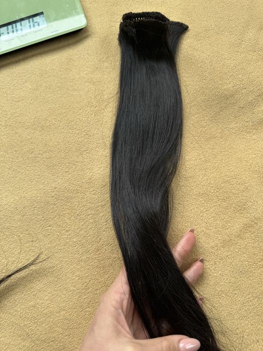 Естествена коса тъмно кафяво