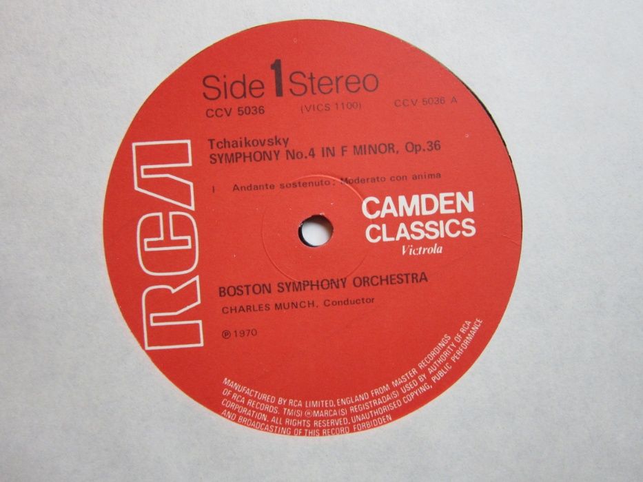 vinil Karajan,Charles Munch -Ceaikovski -Capriccio Italien,Symphony 4