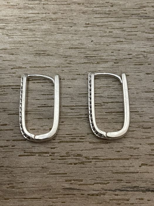 Cercei argint 925 eleganți cu zirconii – model modern