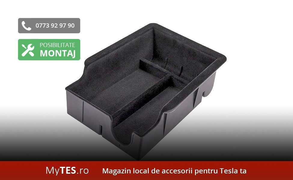 Cutii depozitare velur consola centrala - Tesla Model 3 / Y
