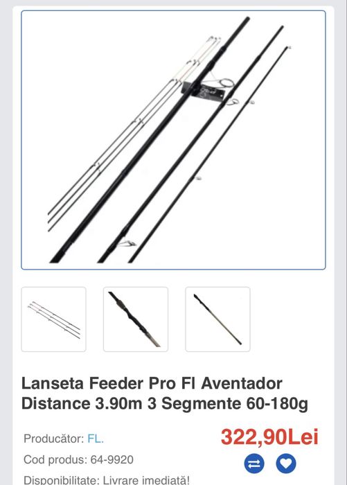 Lanseta + mulineta feeder pro FL