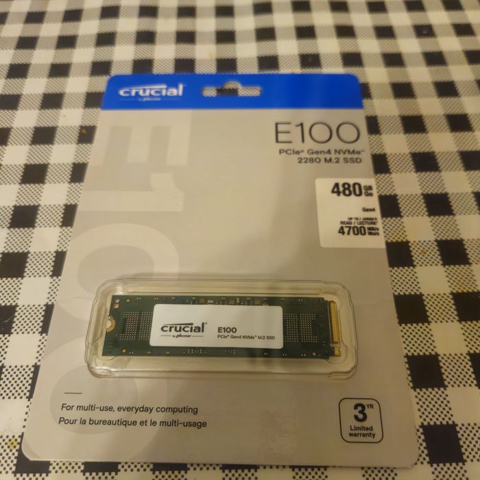 Ssd Nvme Crucial 480GB e100
