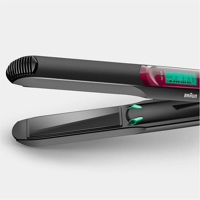 Placă de îndreptat părul BRAUN Satin Hair 7 Colour Saver și IONTEC.