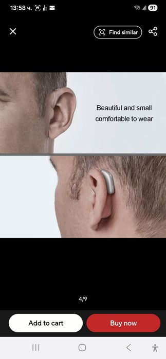 Слухов апарат Oticon Jet 2 miniRITE + подарък 24 батерии, 48 channel