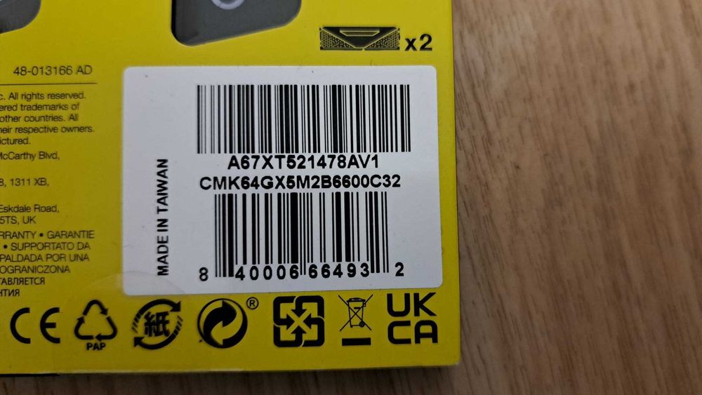 Memorie Corsair Vengeance 64GB DDR5 6600MHz CL32 Dual -sigilate , noi