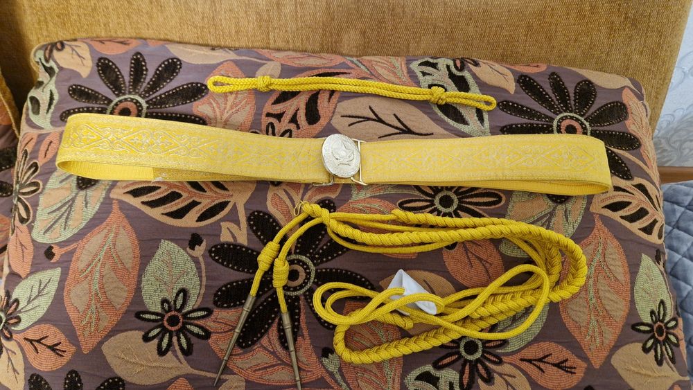 Офицерский парадный ремень и аксельбант