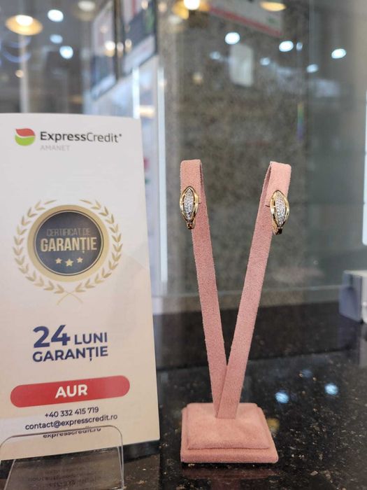 Cercei aur 14K 2.28g (Iulius Mall)(B-44938) Garantie 2 ani!