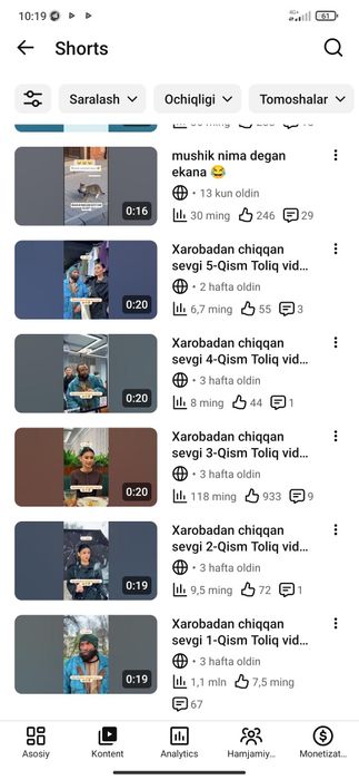 YouTube kanal sotiladi
