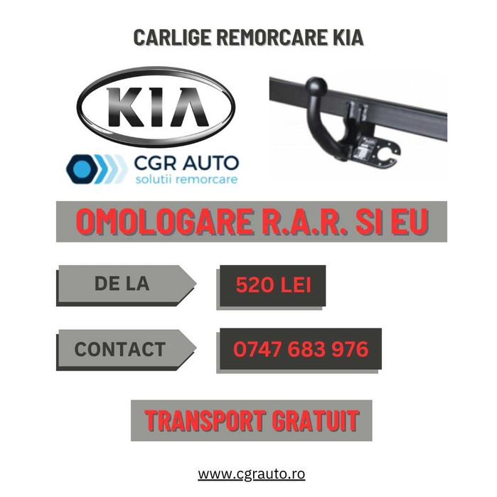 Carlige remorcare KIA siguranta si calitate premium