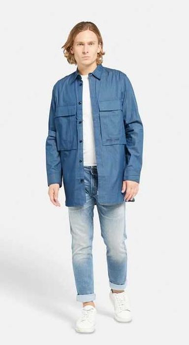 Нова Дънкова Риза с дълъг ръкав G-star, L размер