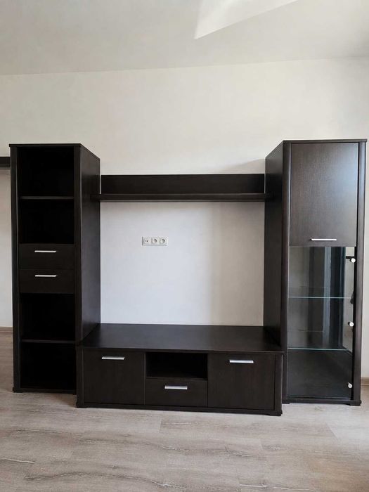 Mobilă living Mobexpert – corpuri multiple, maro închis