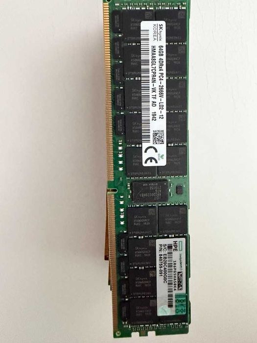 Сървърна рам памет. 12 x 64GB 4drx4 PC4 2666 , 12x32GB PC4 3200AA,36x32GB PC4 2666AA