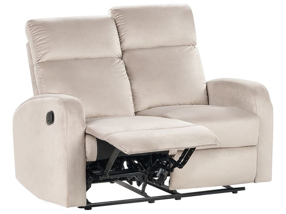 PROMOTIE! NOU Canapea "VERDAL" cu recliner manual, catifea, taupe