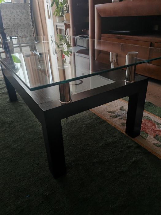 Masa mare de cafea, sticla 110/60 cm