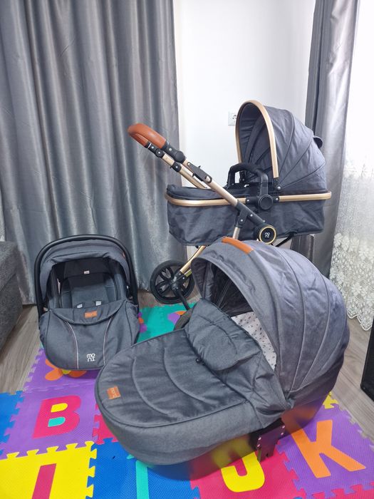 Carucior modular 3 in 1 Moni Polly Black