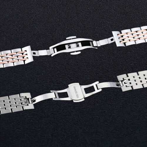 Bratara ceas curea inox,18-24mm latime,zale masive,cap drept si curbat