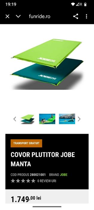 Covor plutitor Jobe Manta