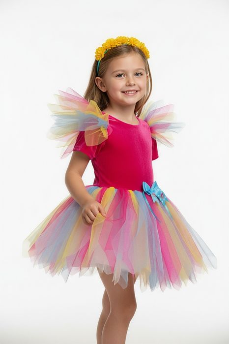 Costum serbare fluture fete  rochiță tutu 3,4,5,6,7 ani made în Români