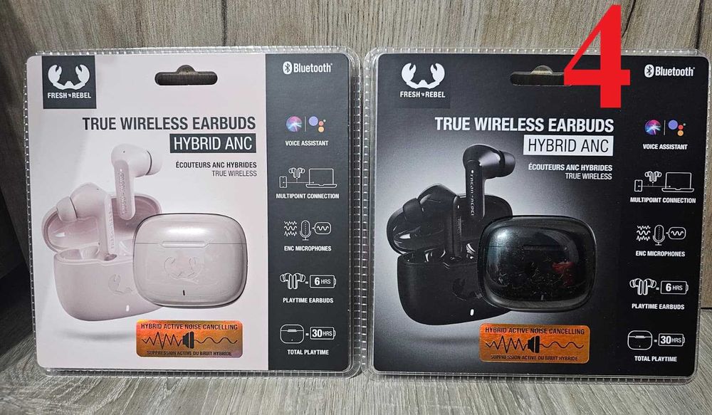 Căști Bluetooth Wireless Fresh & Rebel Hybrid ANC sigilate diverse modele culori roz damă