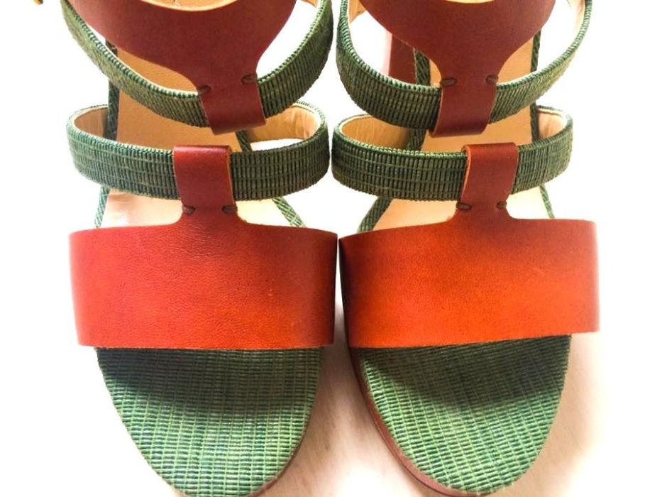 Sandale 7 all Mankind 100% piele, masura 39.5, toc 13,5 cm