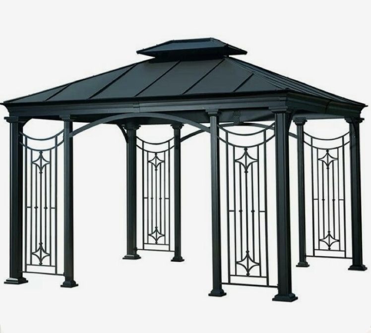 Besedka  naves reshotka perila ograjdeniya бесдка метал конструкция