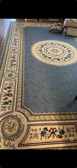 Синий/бежевый ковёр