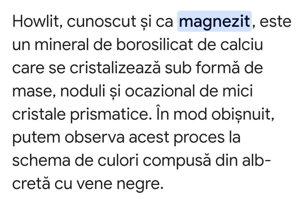 Piatra magnezit Howlit