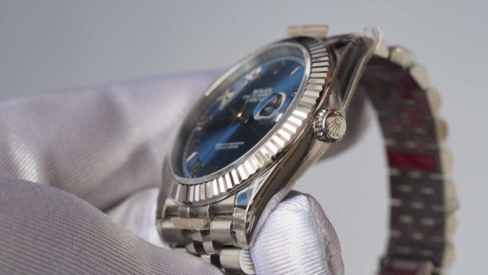 Rolex Datejust с оригинални части, blue roman dial