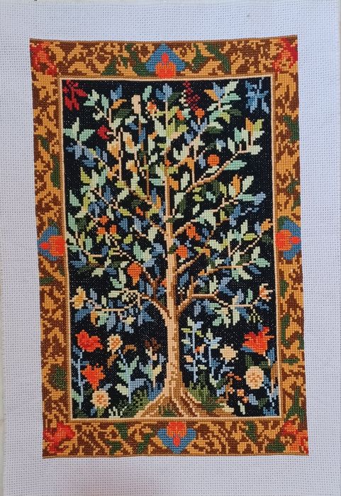 Tablou Copacul Vieții Toamna, goblen cusut cu mâna, 26/40 cm