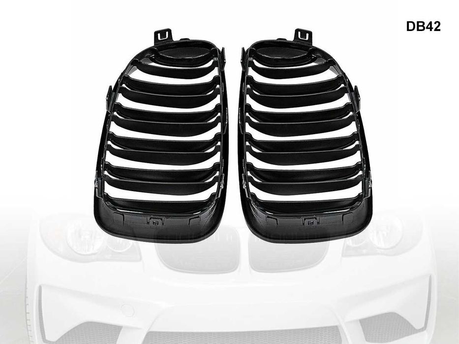 Grila dubla Negru lucios Grile BMW 1 E87 2007- 2011 BMW E87 Facelift