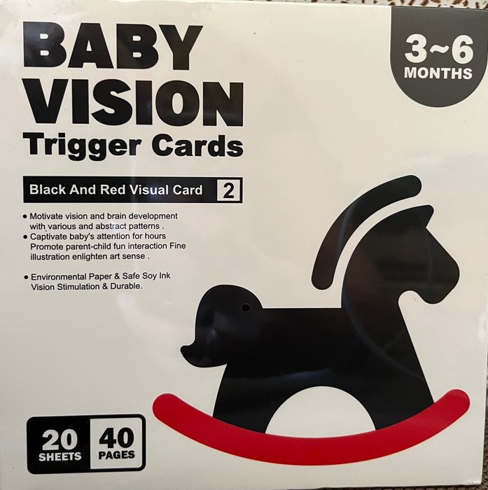 Карти Монтесори за визуална стимулация 0-3 месеца