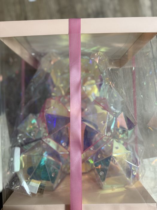 Мишка ночник, розовый