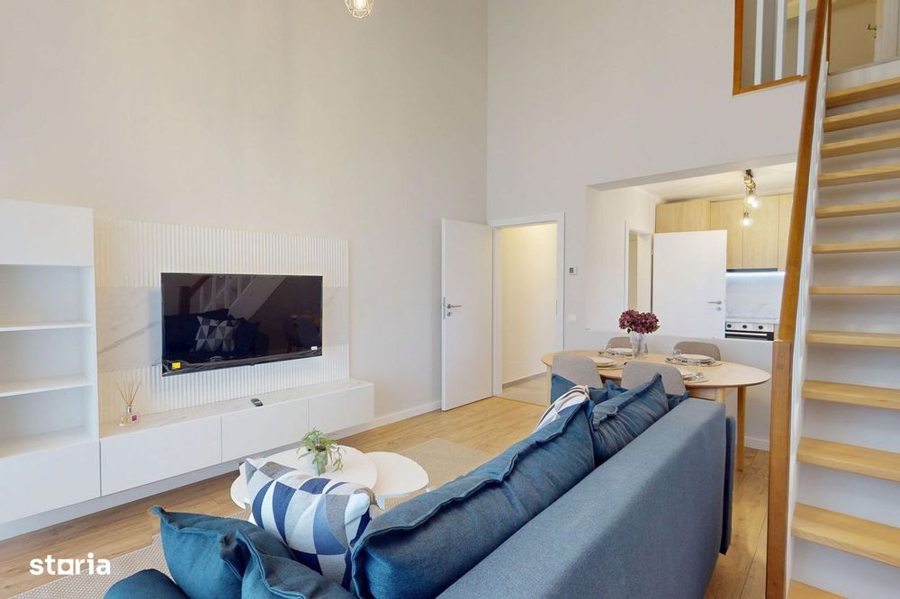Penthouse 3 camere, mobilat-utilat complet, terasă și parcare inclusă