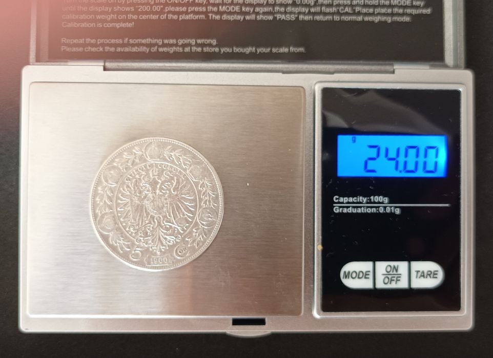 Moneda de argint 5 Corona 1900 Ungaria