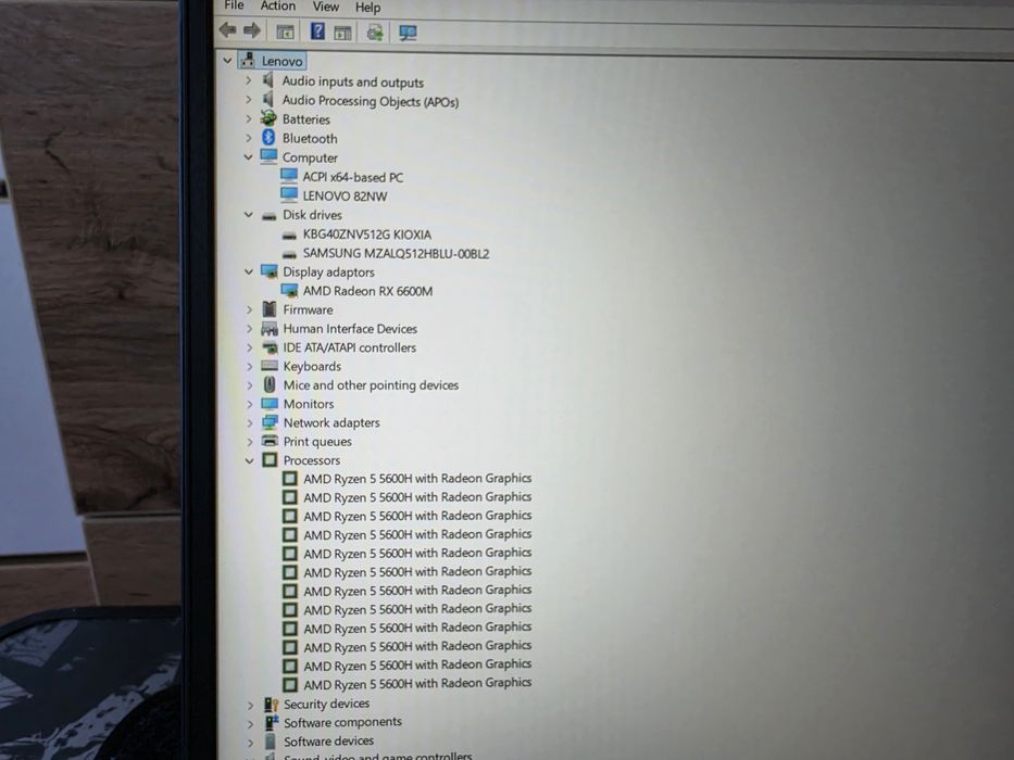 Геймърски Lenovo Legion 5 / Ryzen 5-5600H / 32GB Ram / Radeon RX 6600M/ 1TB SSD